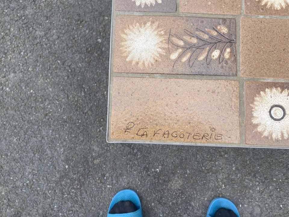 table basse ceramique vallauris  df La Fagoterie desing botanique 60/70 - Photo 2/4