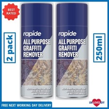 2 x GRAFFITI REMOVER REMOVES GRAFFITI FROM BRICK METAL GLASS TILES 250ML