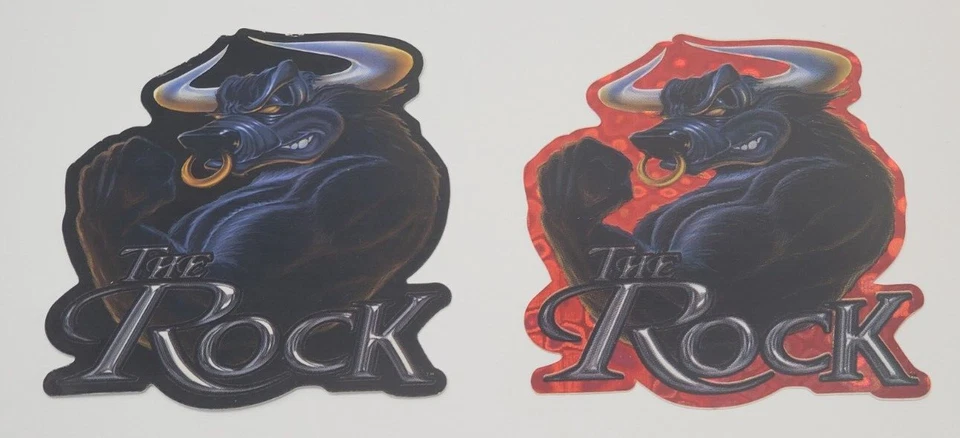 Adesivos para máquina de venda automática Vinatge The Rock Red Black Bull 2001 cartão de luta livre WWF - Imagem 4 de 4