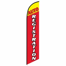Auto Registration (car) 12ft Feather Banner Swooper Flag - FLAG ONLY