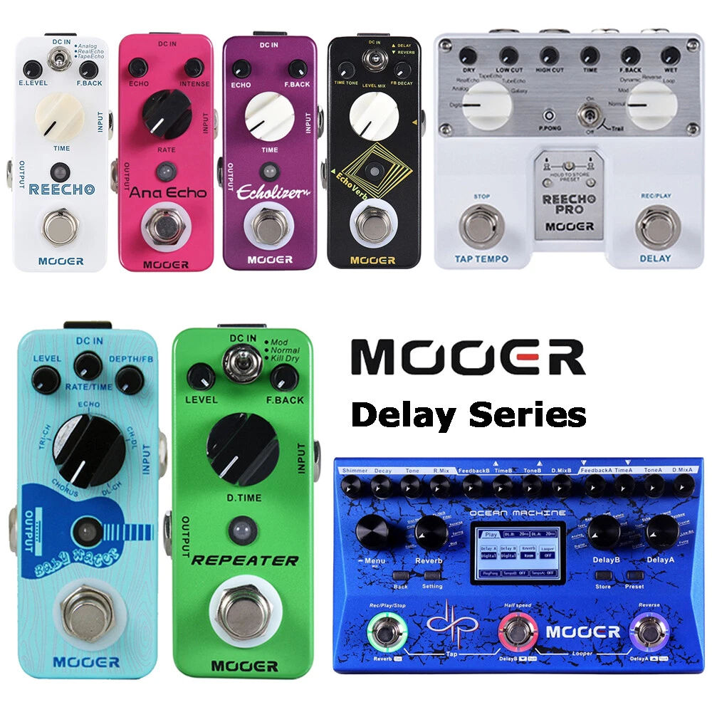 Mooer Series Guitar Effects Pedals True Bypass Digital Analog Delay Effect