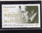GERMANY #1980 MNH 150th ANNIV. DEATH FELIX MENDELSSOHN-BARTHOLDY, COMPOSER