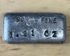 Vintage Alexander Westerfeld 1.21 Troy Oz .999 Fine Silver Poured Bar