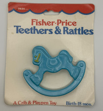 Vintage 1984 Fisher-Price Rocking Horse Rattle Teether 0630 Sealed USA