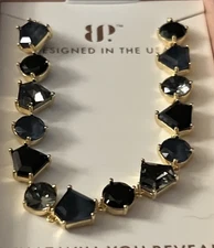 Bomb Party Holiday Jewel Candy Bracelet Crystallized Ice Luxe Licorice Gold Pl.