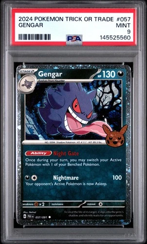 2024 POKEMON TRICK OR TRADE #057 GENGAR PSA 9