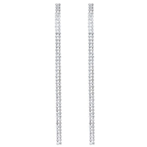 Iridescent Long Dangle Drop Earrings for Women – Elegant Sparkle Jewelry