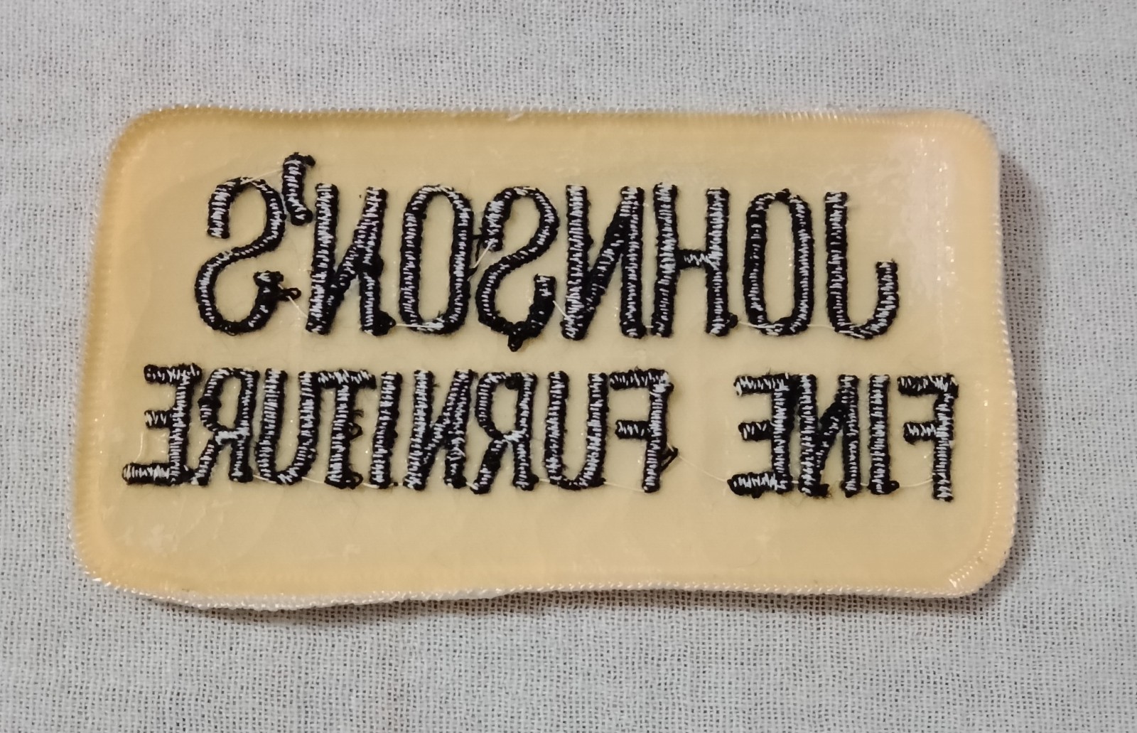 JOHNSON'S FINE FURNITURE EMPLOYEE UNIFORM PATCH UNUSED TOLEDO OHIO