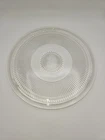 Vintage Clear Pressed Glass Jeanette Anniversary Footed Cake Plate 12" Ribbed