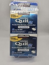 Kirkland Signature Quit Ice Mint Gum 2mg, 300 Pieces exp july 2026
