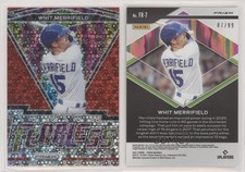 2021 Panini Prizm Fearless Red Donut Circle Prizm /99 Whit Merrifield #FR-7