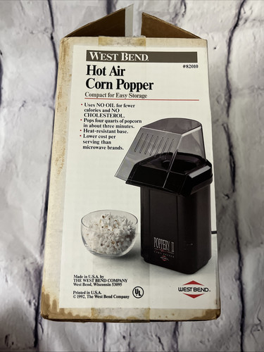 West Bend Poppery II Hot Air Corn Popper 1200 Watt No 82102 NEW READ DESCRIPTION - Picture 4 of 6