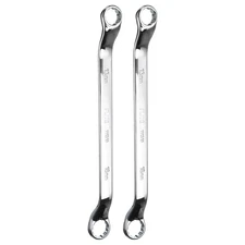 2pcs 45 Degree Offset Box End Wrench 13mm x 16mm Metric 12 Point CR-V Double Box