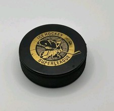 1 X Ice Hockey United Kingdom Super League Game Puck Made In Czech Republic