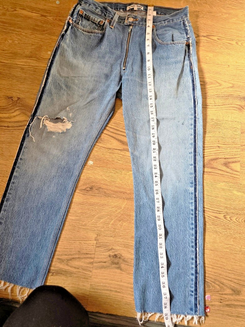 RE/DONE x Levi's Vintage High Rise Straight Jeans W30 L26, Blue image 6