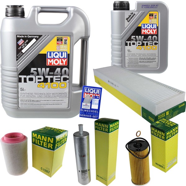 Mann Inspektionspaket 6L Liqui Moly Top Tec 4100 5W-40 FüR Mini Mini Countryman-image