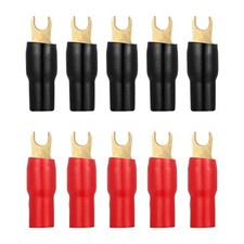Spade Terminals Connectors: 10Pcs Spade Connector 4GA Gauge Strip Terminal