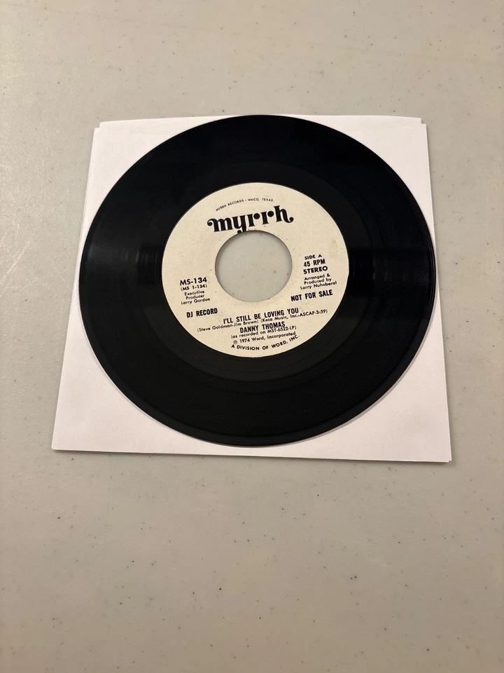 DANNY THOMAS I'LL STILL BE LOVING YOU 7" PROMO MONO STEREO 1974 POP BALLAD VG+ - Image 2 of 2