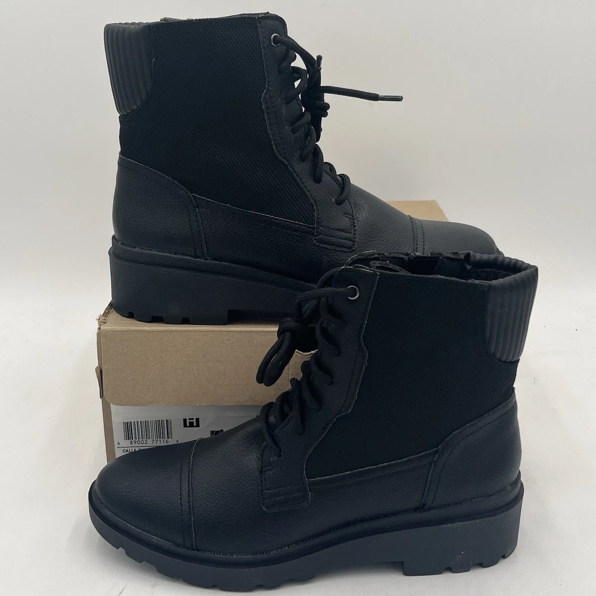 Clarks Black Leather lace up boots  sz 11M Men main image 2