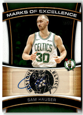 2025 Topps Flagship NBA No. ME-SH Sam Hauser Marks of Excellence Auto