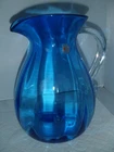 Vintage Blenko Blue Glass Pitcher