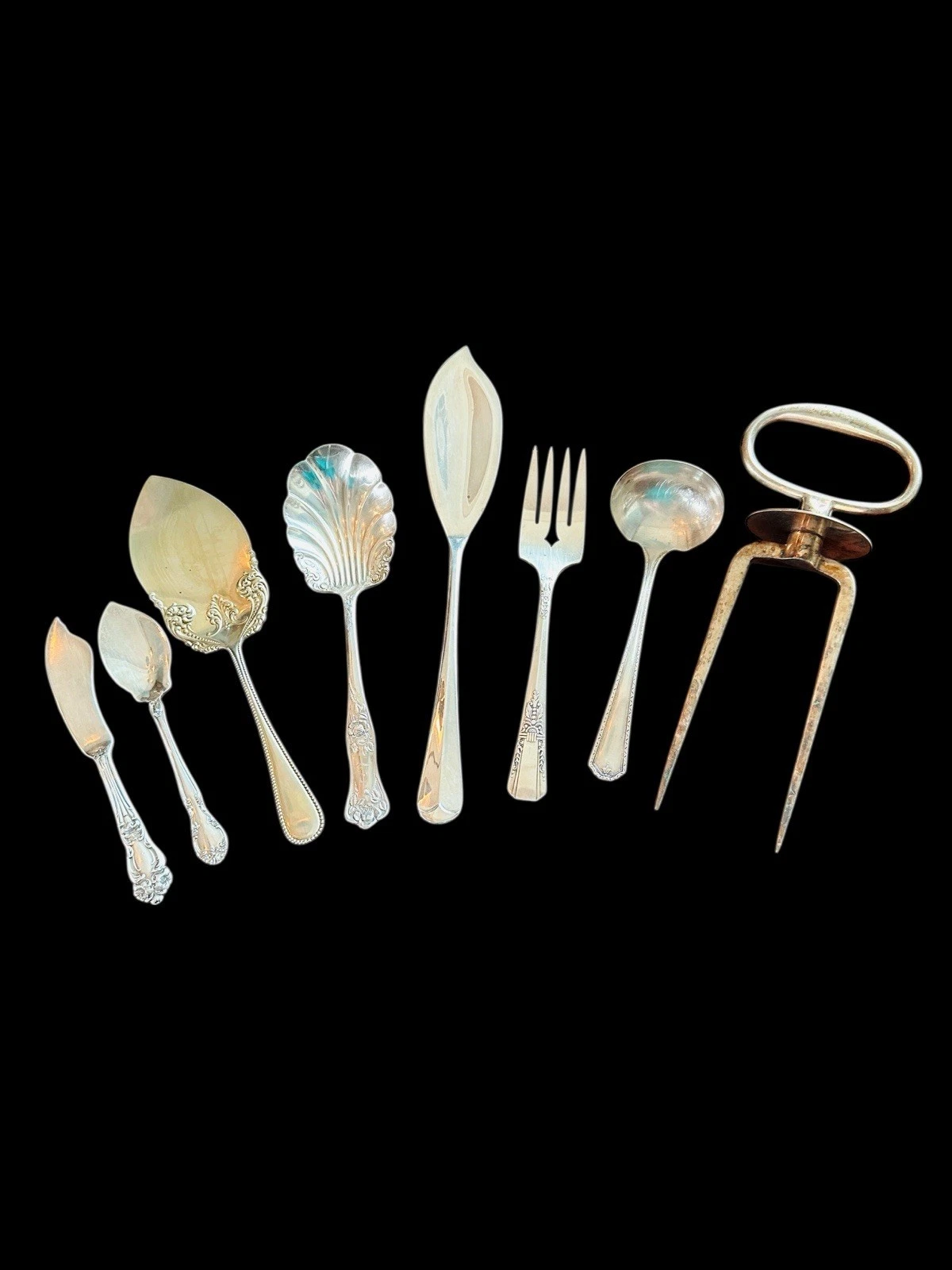 VNTG Lot Of 8 Mixed Serving Pieces SILVERPLATE Various Manufacturers For Resale