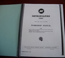 Nash Metropolitan Service Manual 1954 1955 1956 1957 1958 1959 1960 1961