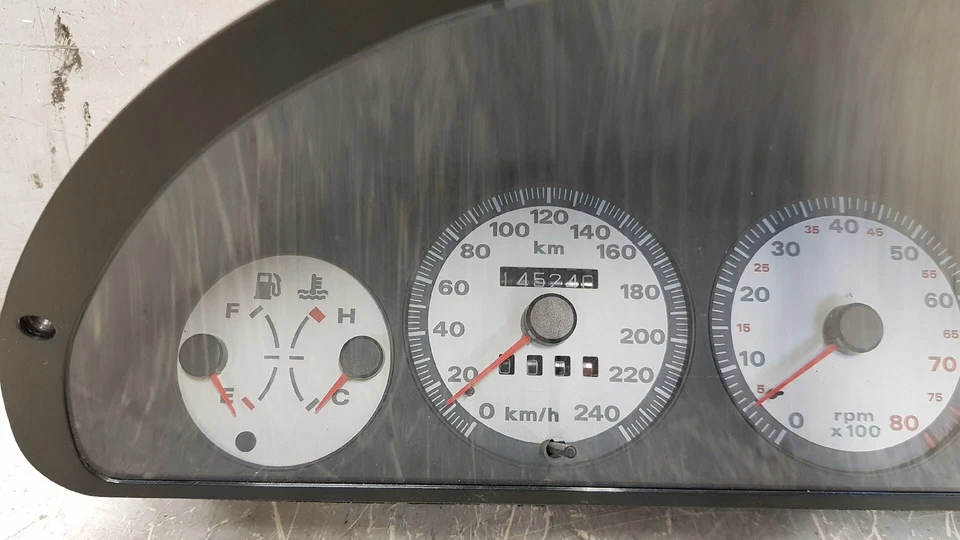 Tacho Kombiinstrument 240km/h 145Tkm Weiß GT Fiat 176 Punto - Bild 3 von 4