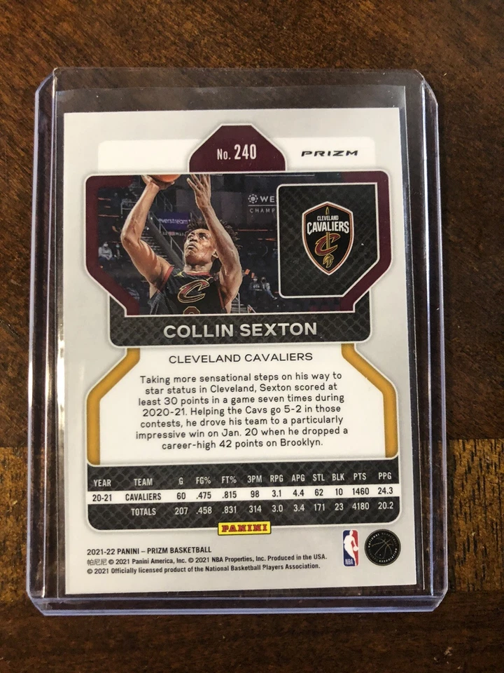 2020-21 Panini Basketball Prizm Green Collin Sexton #225 - Image 2 of 2