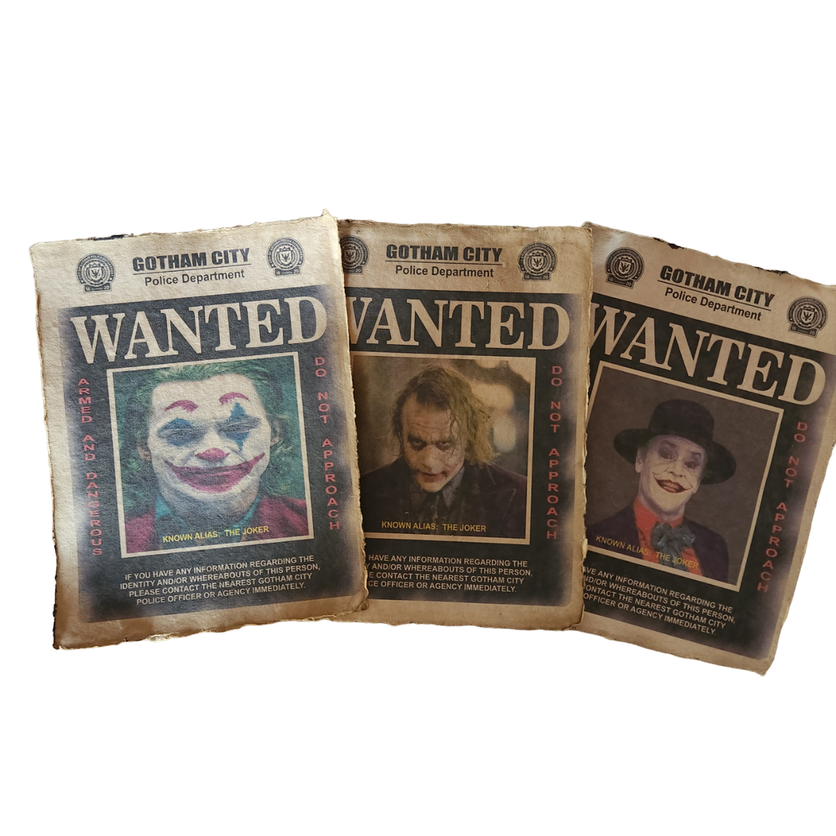 The Joker/Jack Nicholson, Heath Ledger, Joaquin Phoenix aged