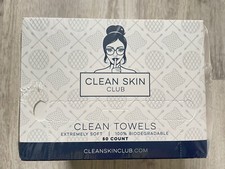 Clean Skin Club World's 1st Biodegradable Face Clean Towels Wipes Vegan 50 Ct