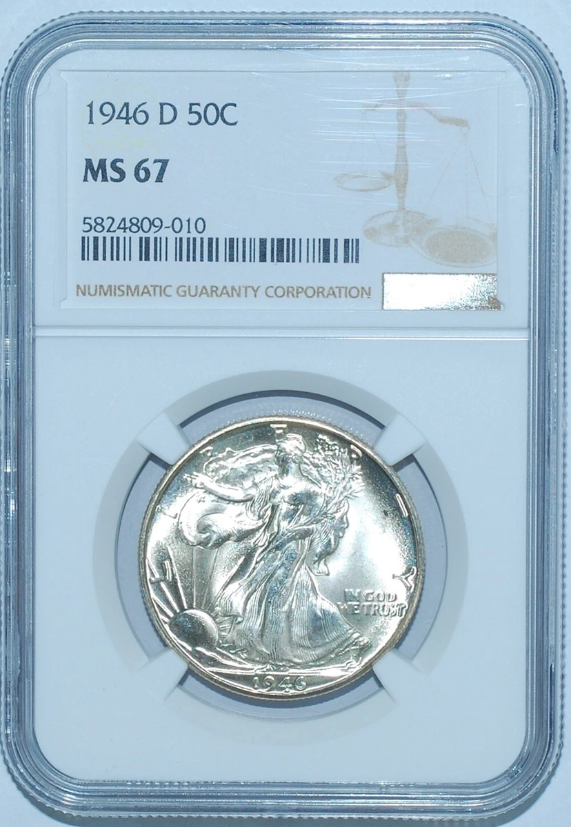 Denver NGC Grade MS 67 Liberty Walking Half Dollars (1916-1947