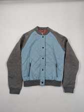 Bnwt Bellfield Blue Grey Colourblock Bomber Jacket Size M