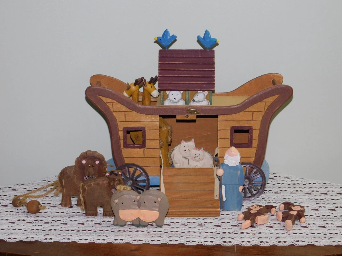 Little Dutch 7050 Wooden Play Set Noah's Ark: : Toys