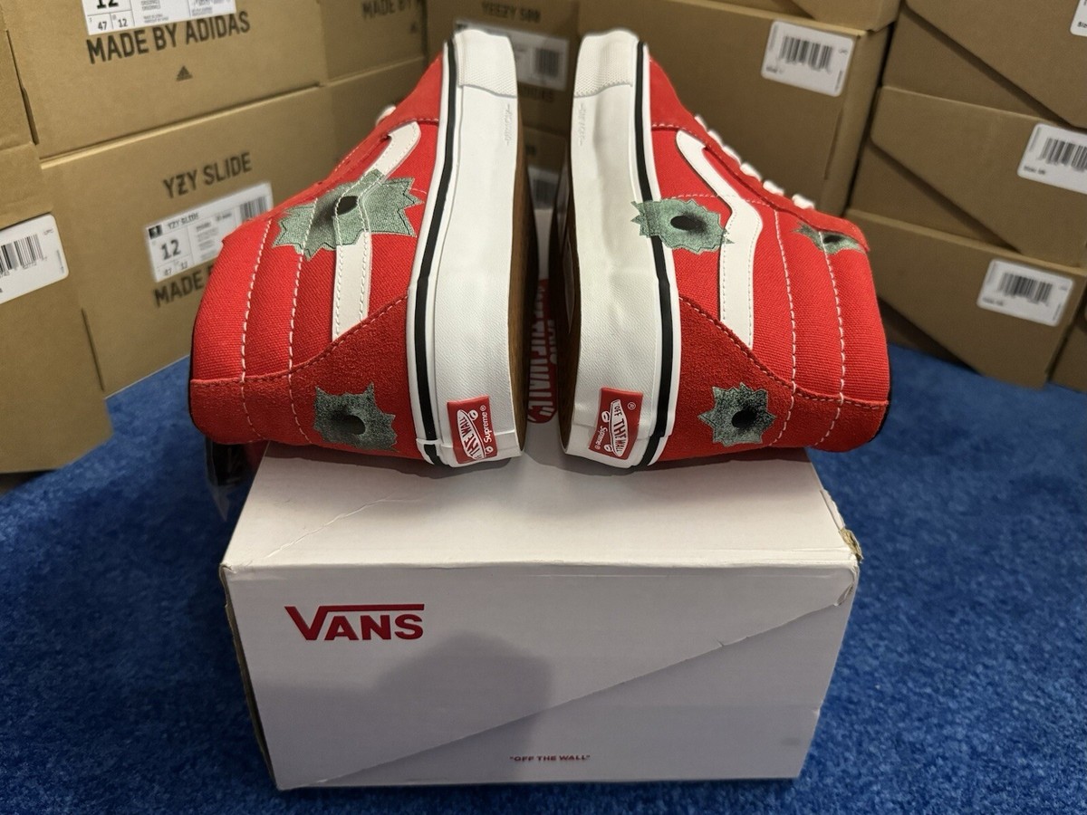New Supreme Vans Nate Lowman Grosso Mid Red Size 9 Canceled