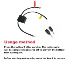 12V Motorcycle Battery Disconnect Isolator Master Switch w/Dual Remote Control