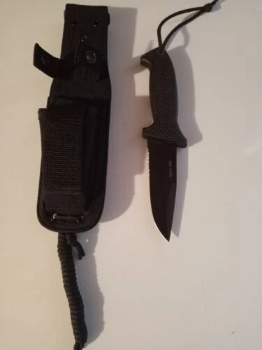 CRKT Stainless Steel Blade Serrated Collectible Modern Factory Manufactured Fixed Blade Knives