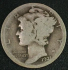 1921-D MERCURY DIME ** VG ** You get exact coin shown * FREE SHIPPING