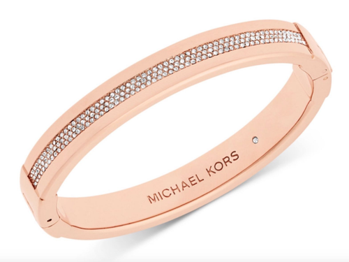 Michael Kors Women's Black Friday Rose Gold Bangle Bracelet Crystals MKJ6229791 - Picture 2 of 11