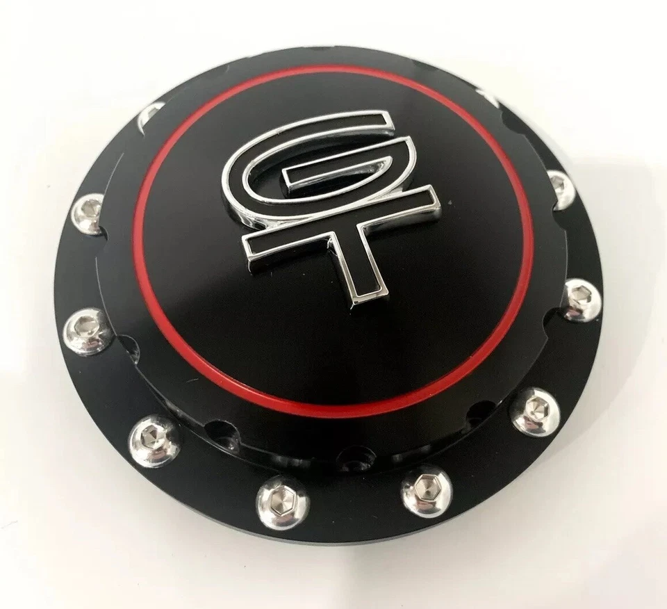 Black Billet Twist On Style Gas Cap w/ GT Emblem For 1964-1973 Ford Mustang - Image 2 of 4