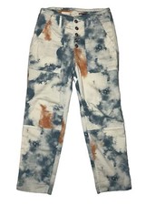 Anthropologie Pilcro The Wanderer Relaxed Tie Dye Pants Button Front Size 27