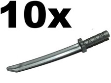 NEW LEGO - Weapon - Sword - Katana / Shamshir Flat Silver x 10 Ninja Ninjago