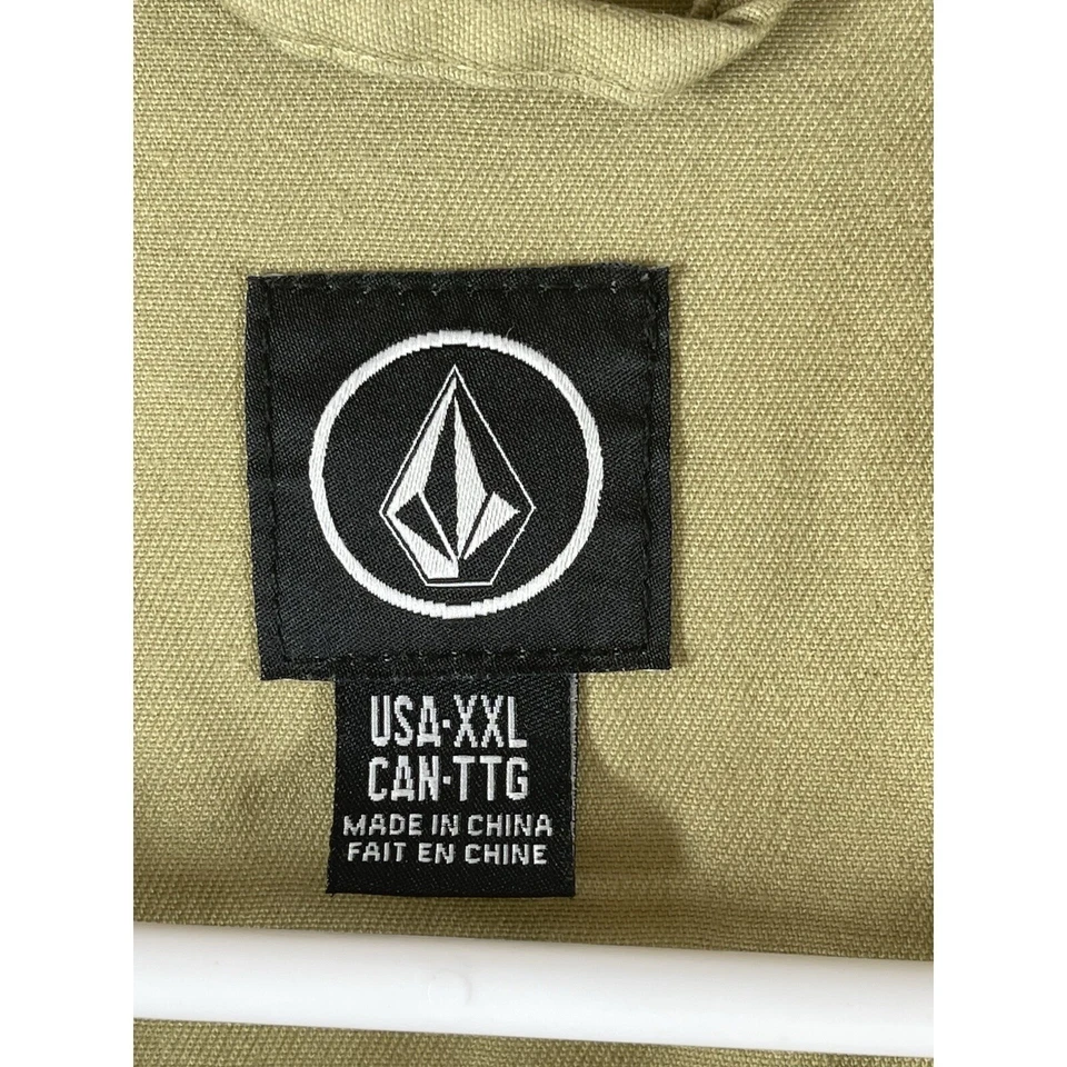 VOLCOM jacket mens Windstunner Sz XXL Snap Collar Hand Pockets EUC Zip Up - Image 2 of 4