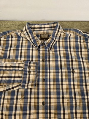 C.E. Schmidt Button-Down Shirt Men's 2XL Plaid Long Sleeve Outdoors Hiking