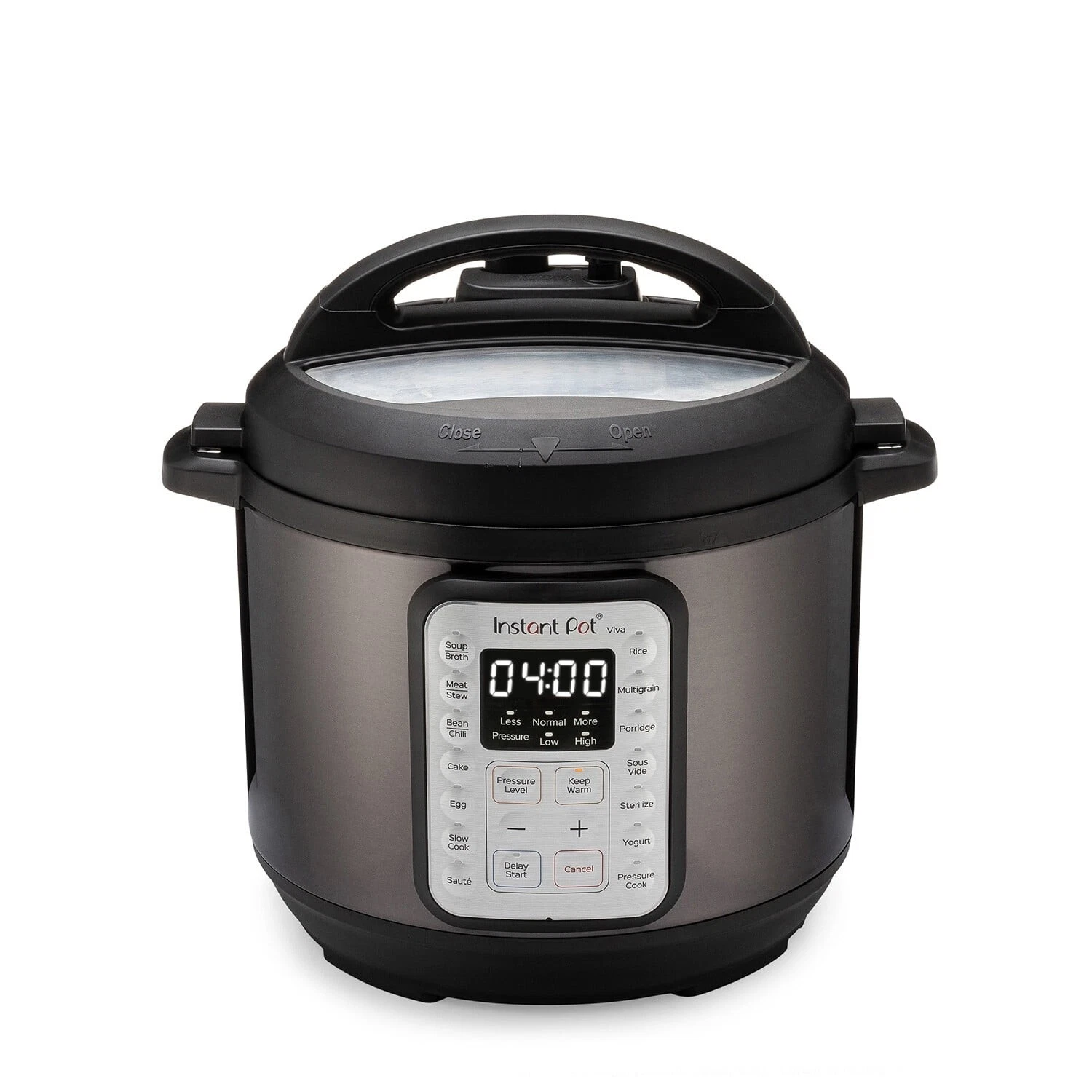 Instant Pot Viva 6Qt 9-in-1 Pressure Cooker, Black Stainless