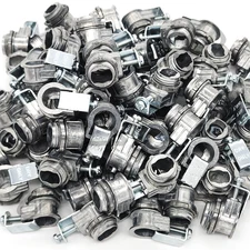 Lot 50 pcs 3/8 in Straight Saddle Connector Electrical Conduit Pipe Fitting