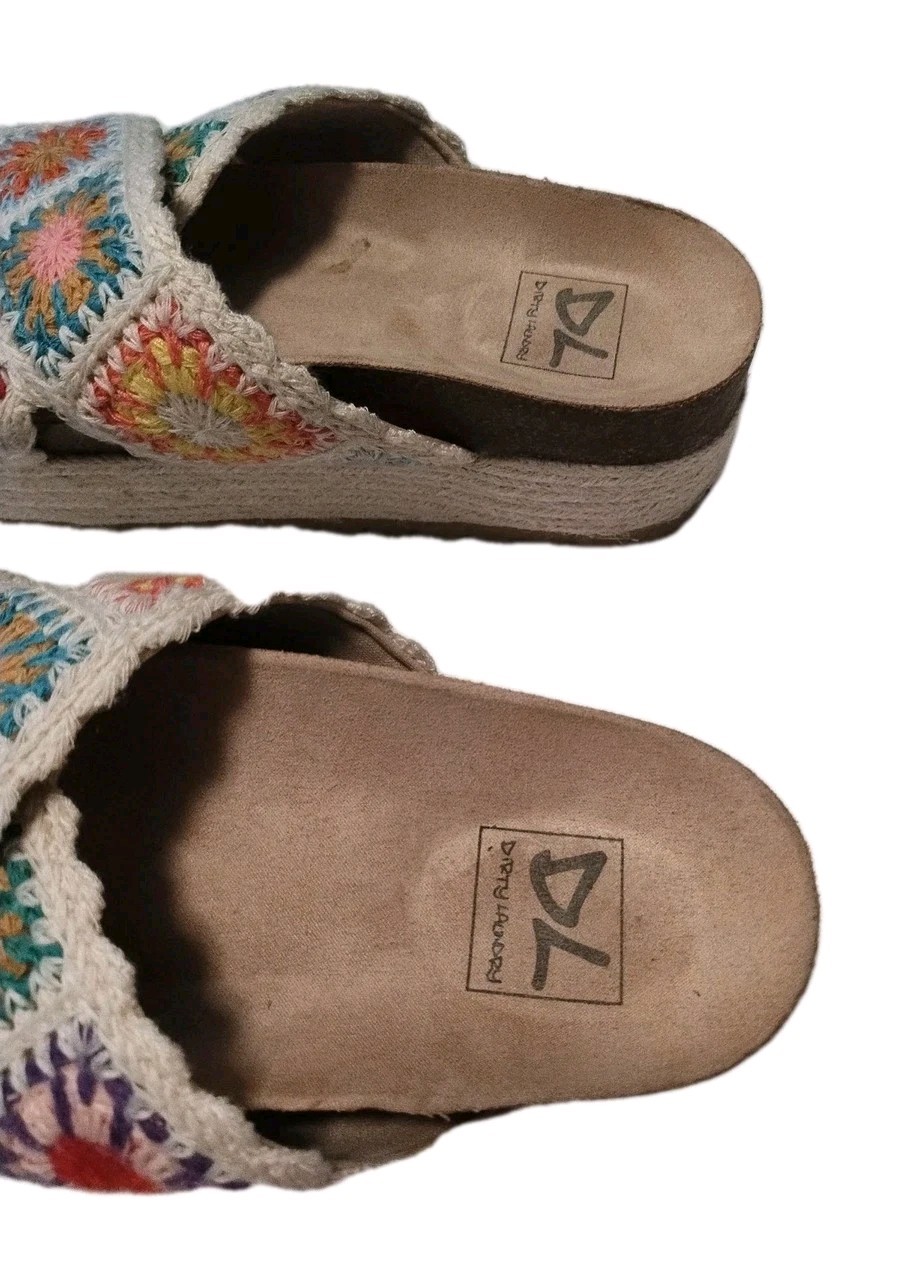 Dirty Laundry Plays Flat Platform Slide Floral Cr… - image 7