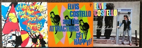 ELVIS COSTELLO 3 LP VINYL LOT Nice ARMED FORCES Get Happy TAKING LIBERTIES
