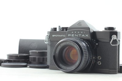 [MINT] Pentax Spotmatic SP Black 35mm Film Camera SMC 55mm f/1.8 Lens From JAPAN