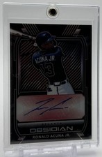 2021 Panini Chronicles Obsidian Electric Etch Red Ronald Acuna Jr. Auto 25/25